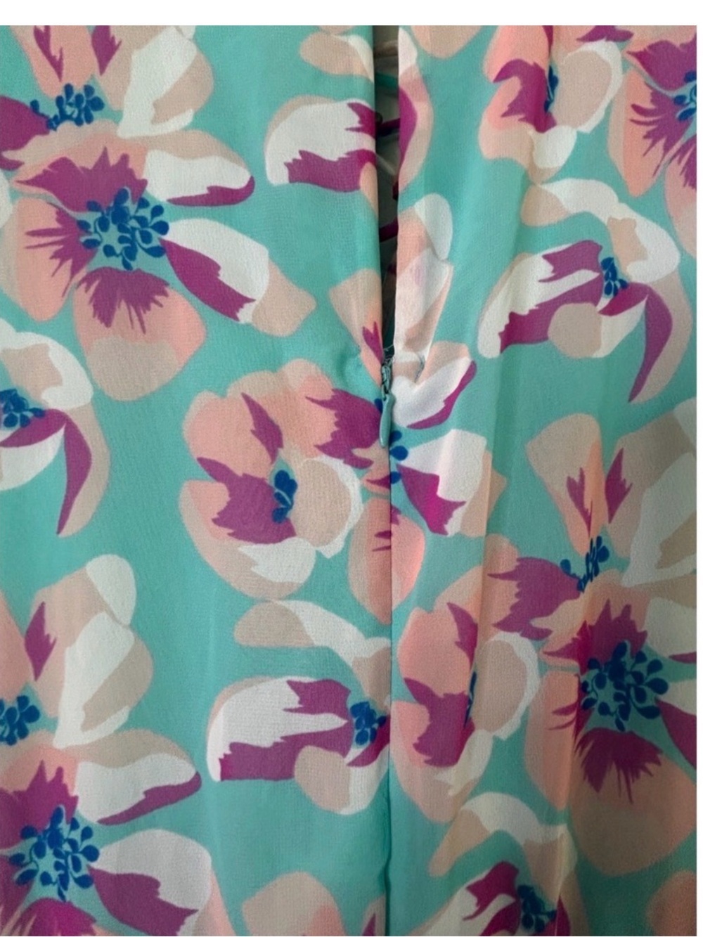 Ashley Nell Tipton Mint Floral Pleated Dress with Pink & Purple Accents 3X - Picture 11 of 16